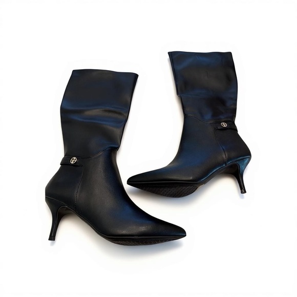 Giani Bernini Sleek Black Knee-High Boots - Picture 3 of 5
